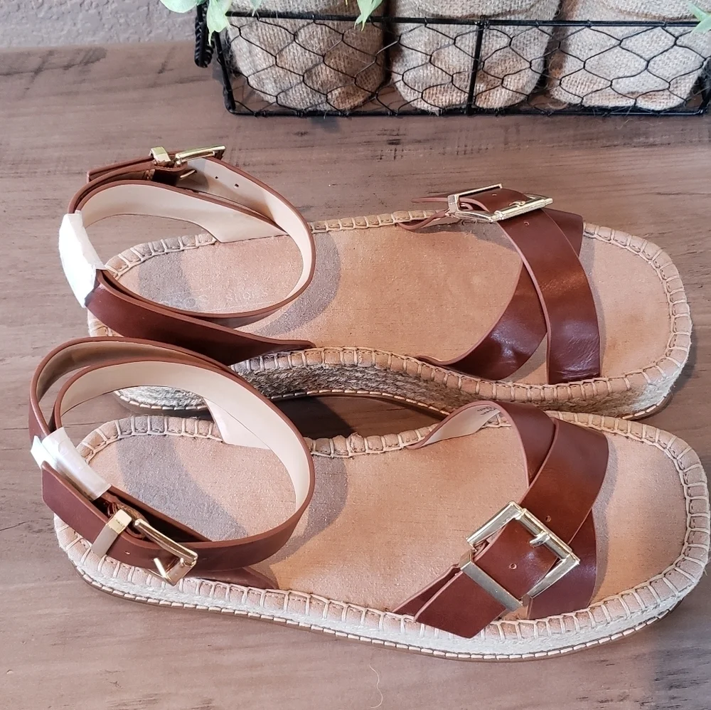 ASOS Design Tina Chunky Buckle Espadrille Shoes NEW